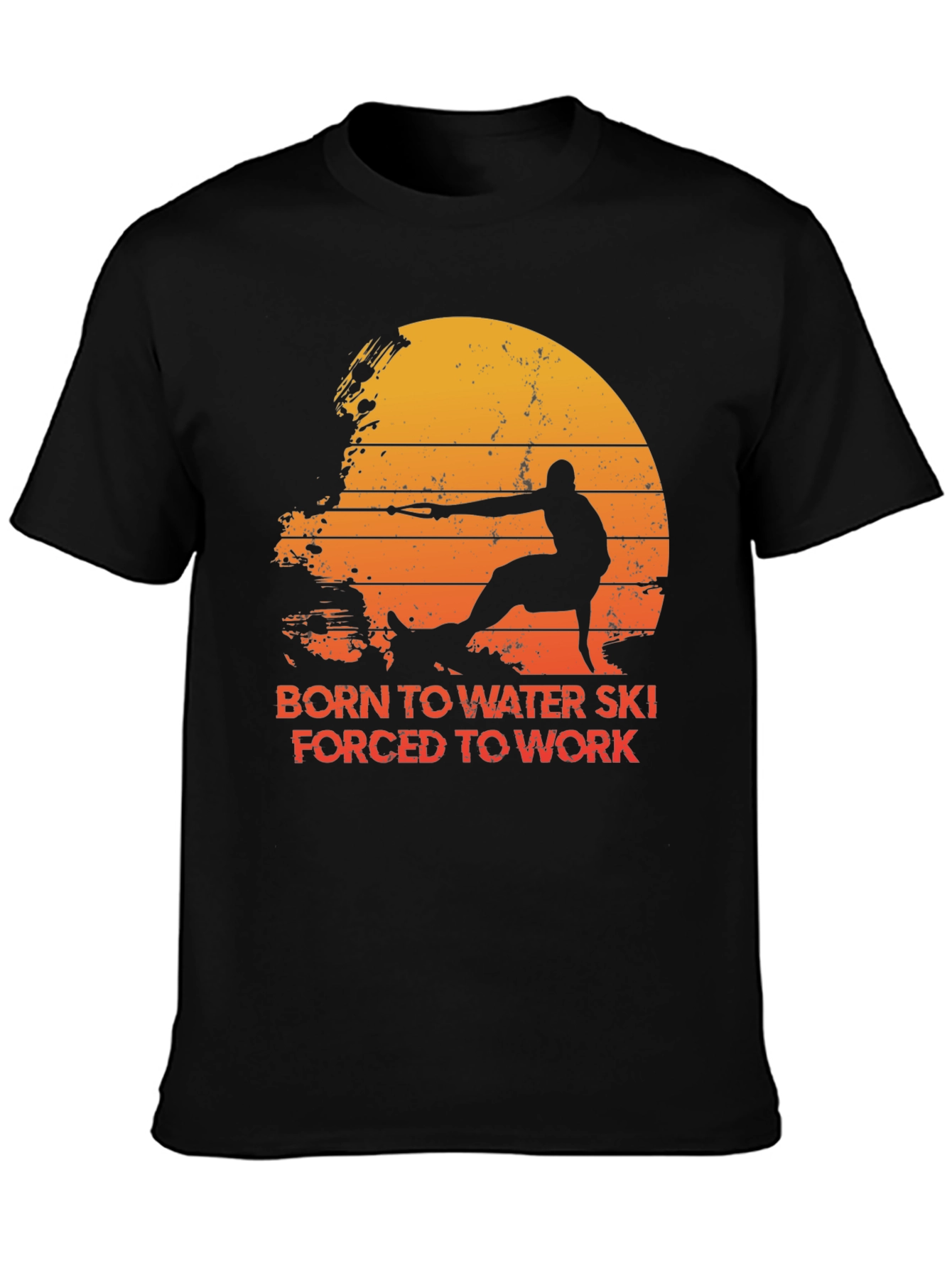 Born To Water Ski T-Shirt - Sunset Design