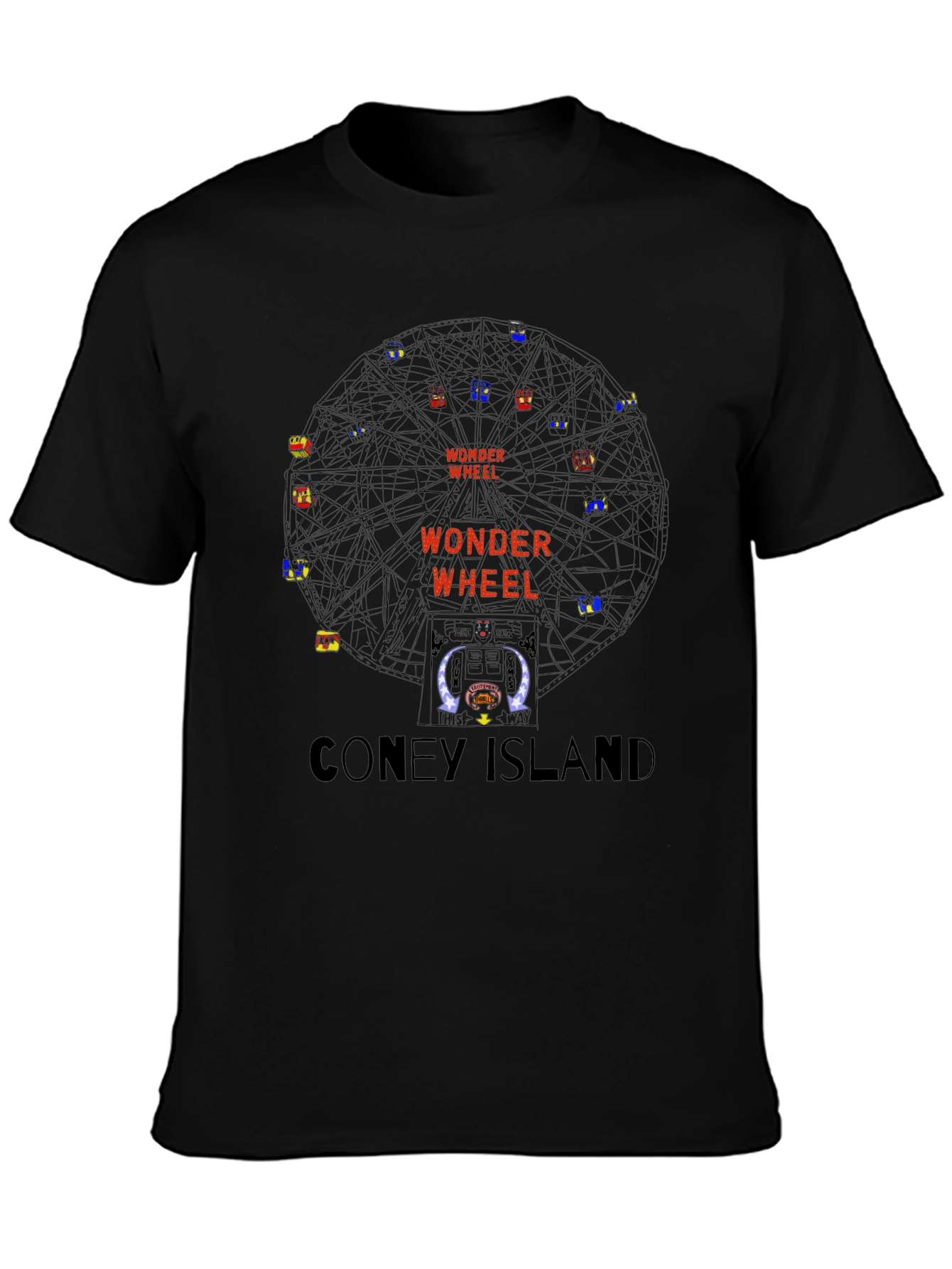 Wonder Wheel Coney Island T-Shirt - Retro Graphic Tee