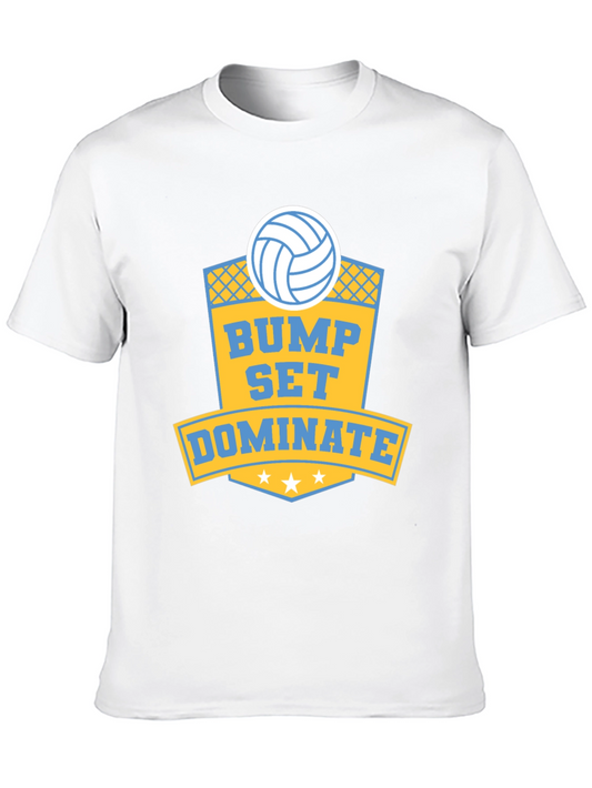 Bump Set Dominate Volleyball Graphic T-Shirt