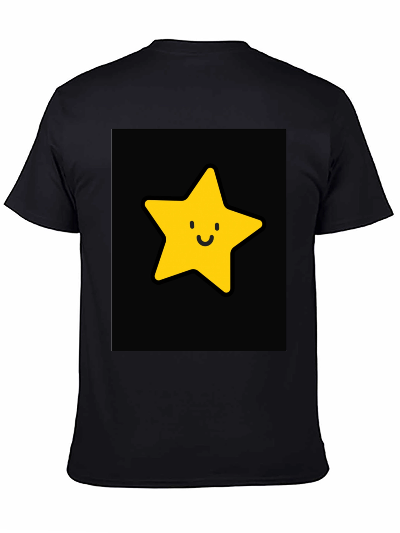 Smiley Star Graphic Black T-Shirt
