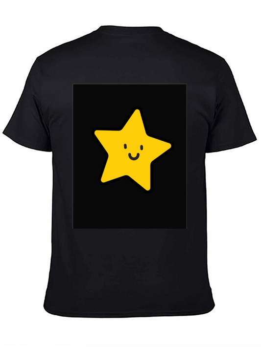 Smiley Star Graphic Black T-Shirt