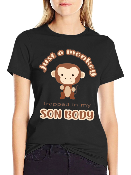 Funny Just a Monkey Graphic T-Shirt