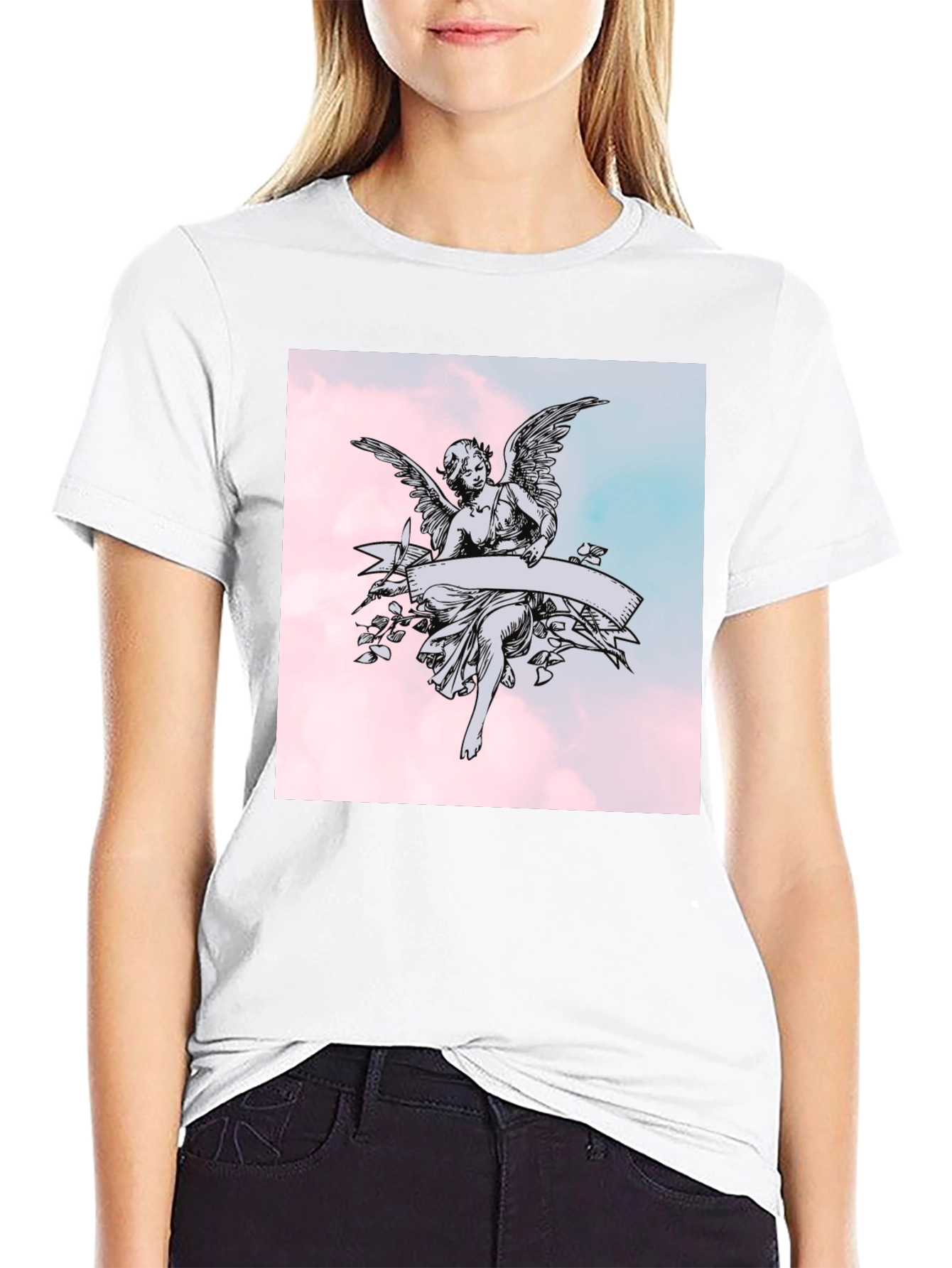 Angel Graphic Black T-Shirt