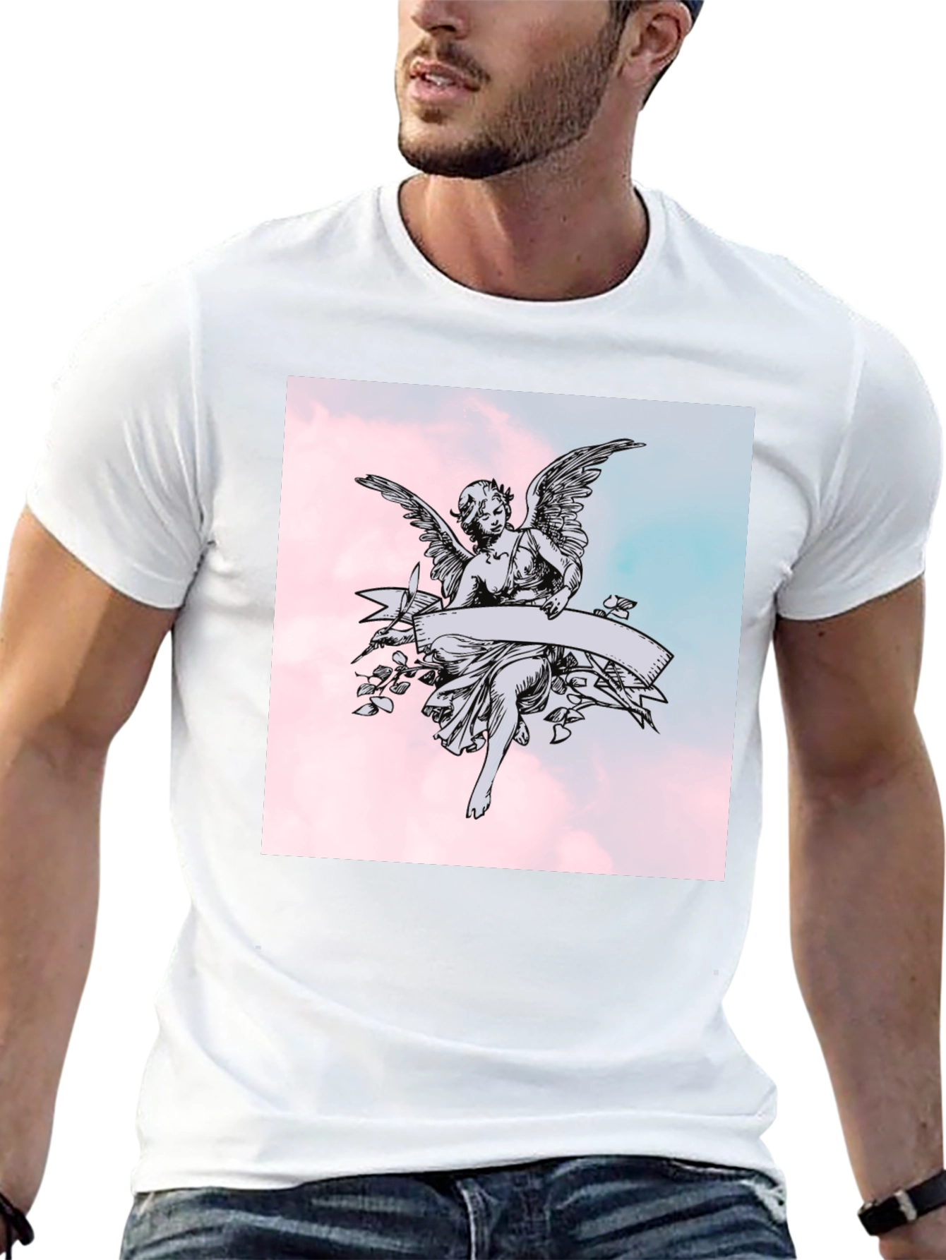 Angel Graphic Black T-Shirt
