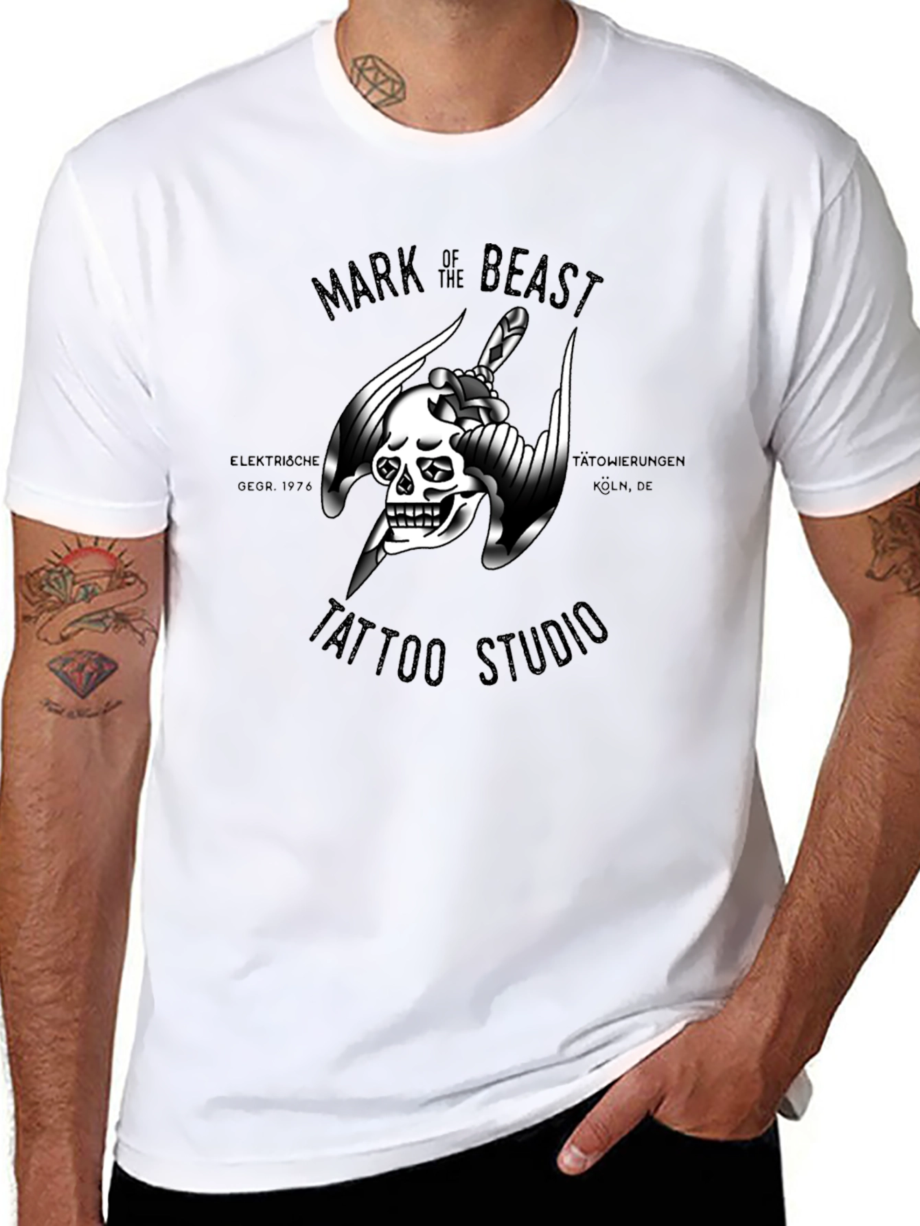 Mark of the Beast Tattoo Studio Black T-Shirt