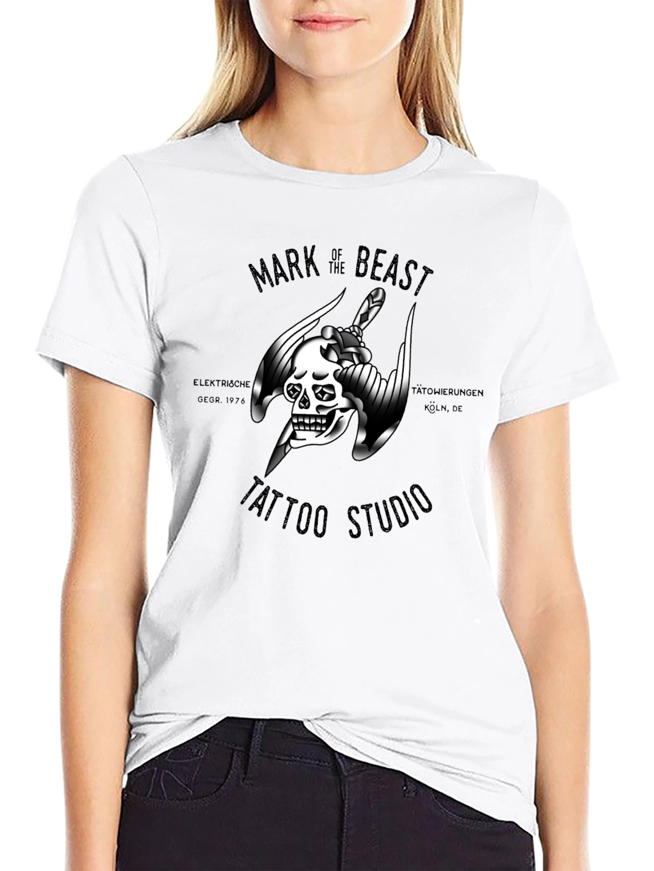 Mark of the Beast Tattoo Studio Black T-Shirt