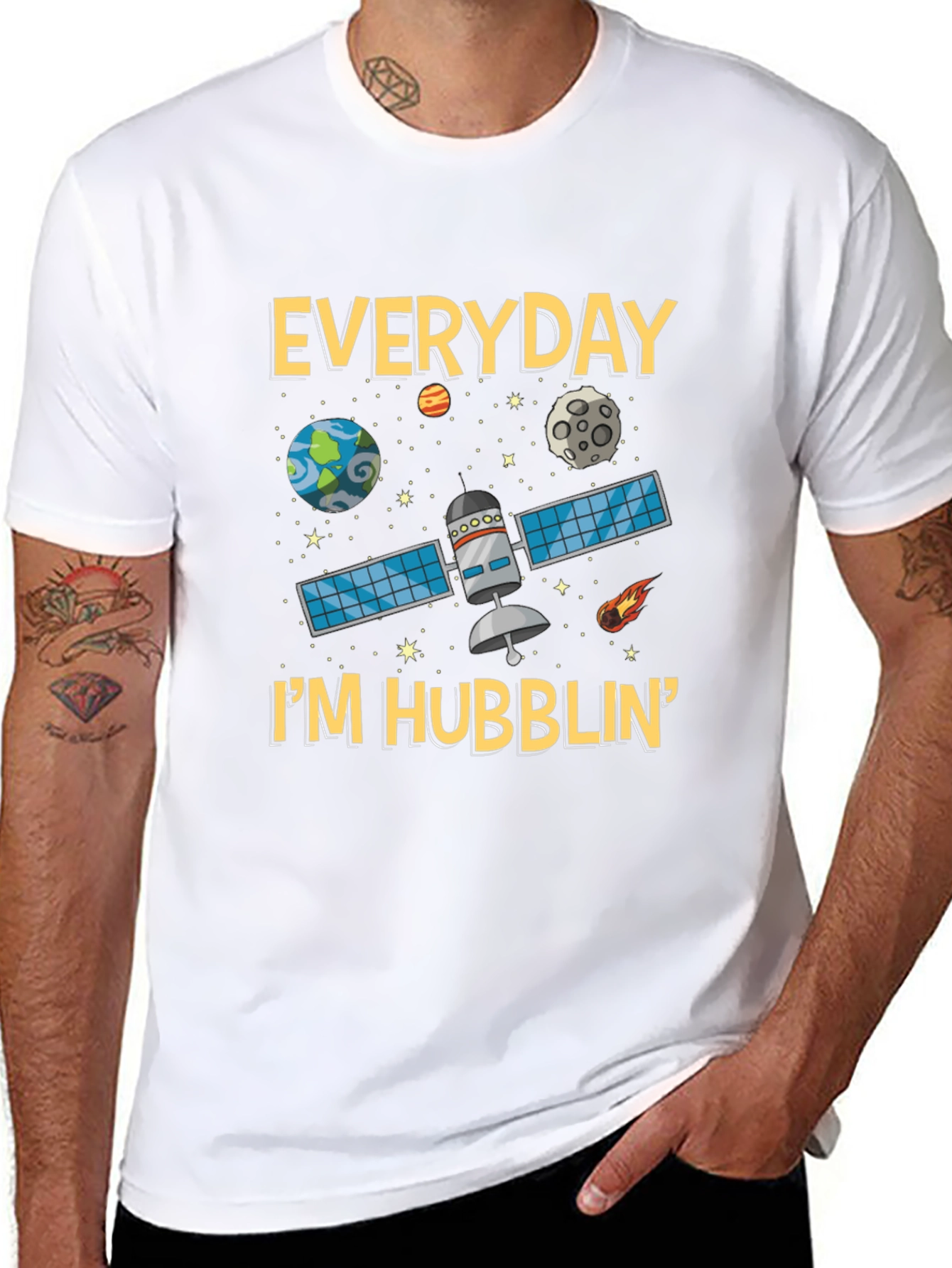 Everyday Im Hubblin Graphic T-Shirt
