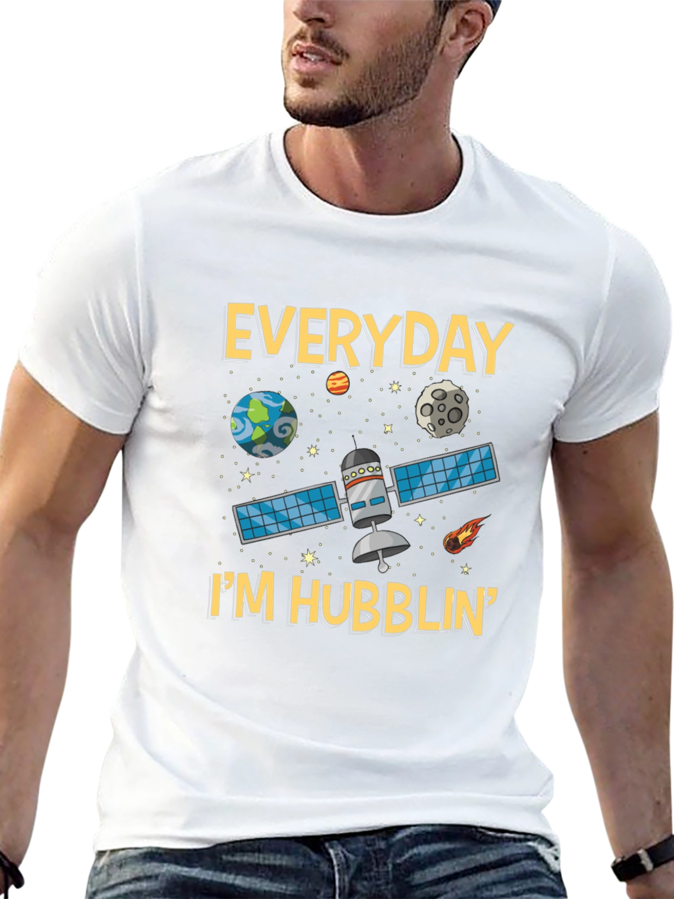 Everyday Im Hubblin Graphic T-Shirt