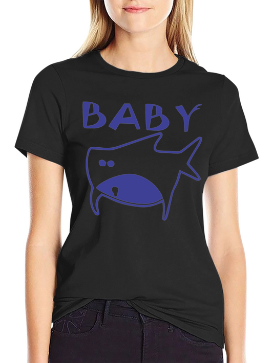 Baby Shark Graphic Print Mens Black T-Shirt