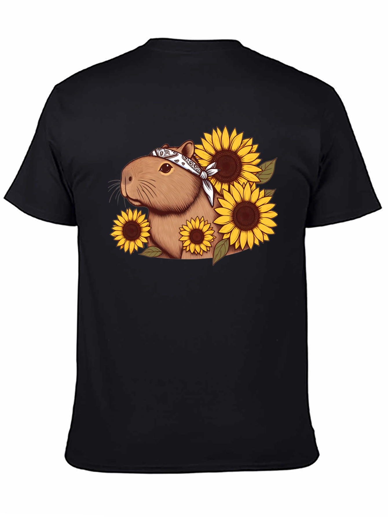 Capybara Sunflower Graphic Tee
