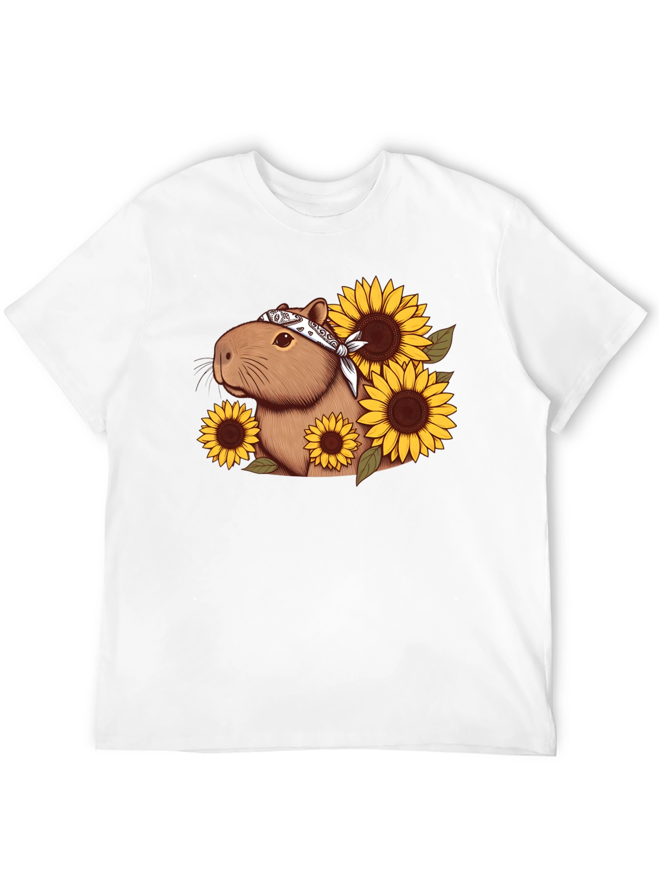 Capybara Sunflower Graphic Tee