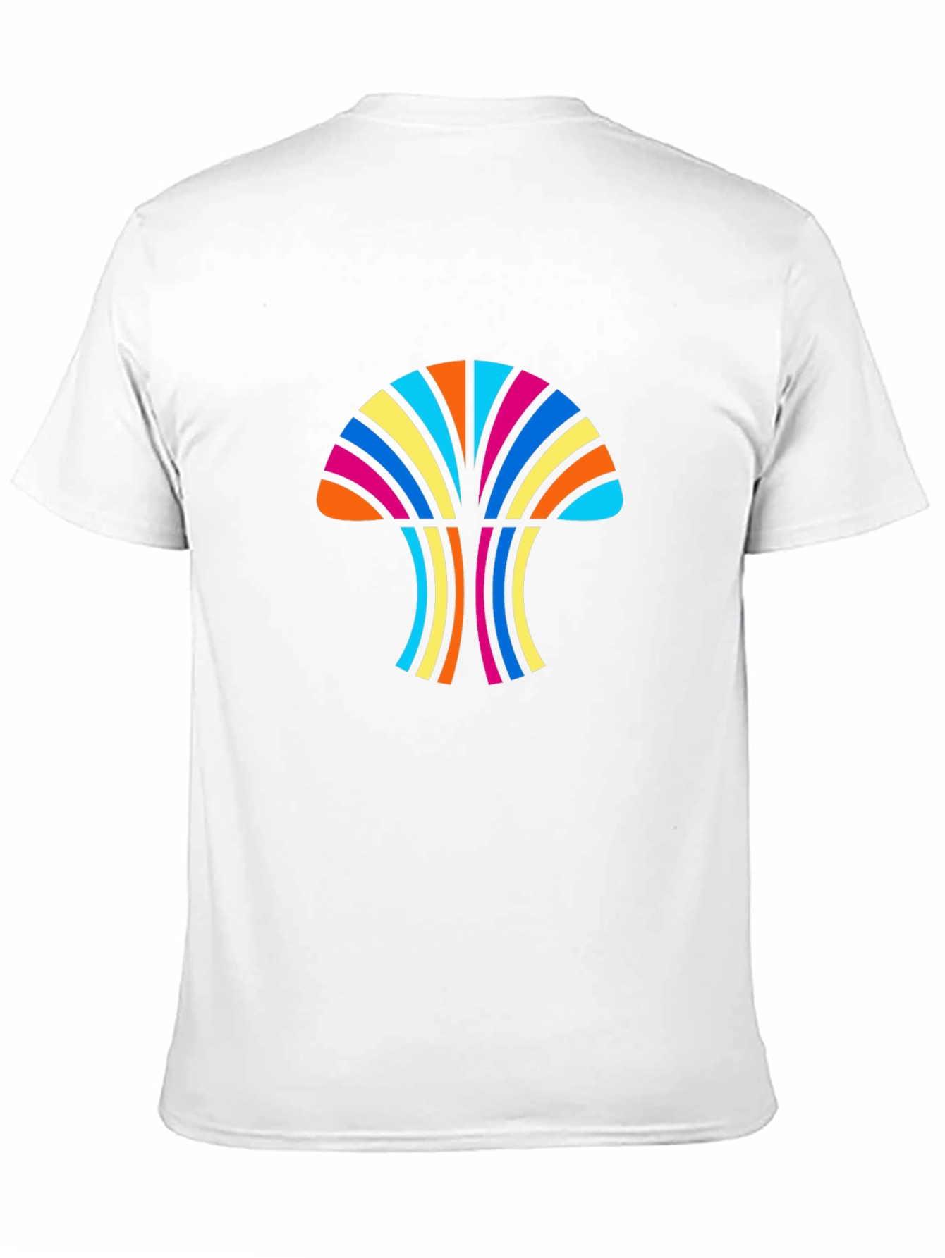Retro Rainbow Mushroom Tee - Groovy Funky T-Shirt