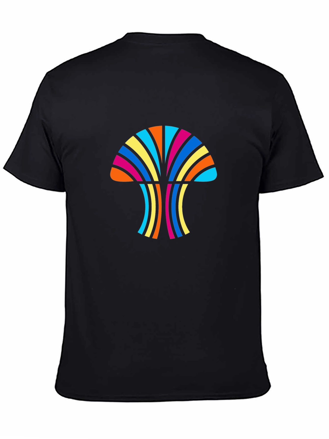 Retro Rainbow Mushroom Tee - Groovy Funky T-Shirt