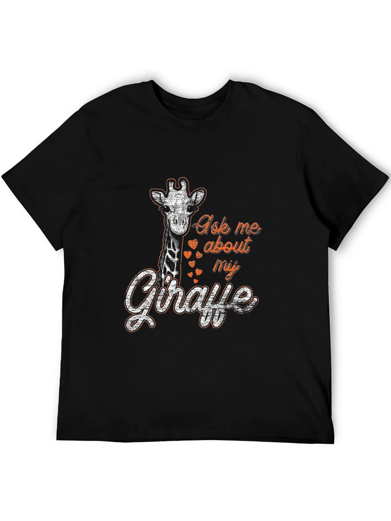 Ask Me About My Giraffe Graphic Tee - Black