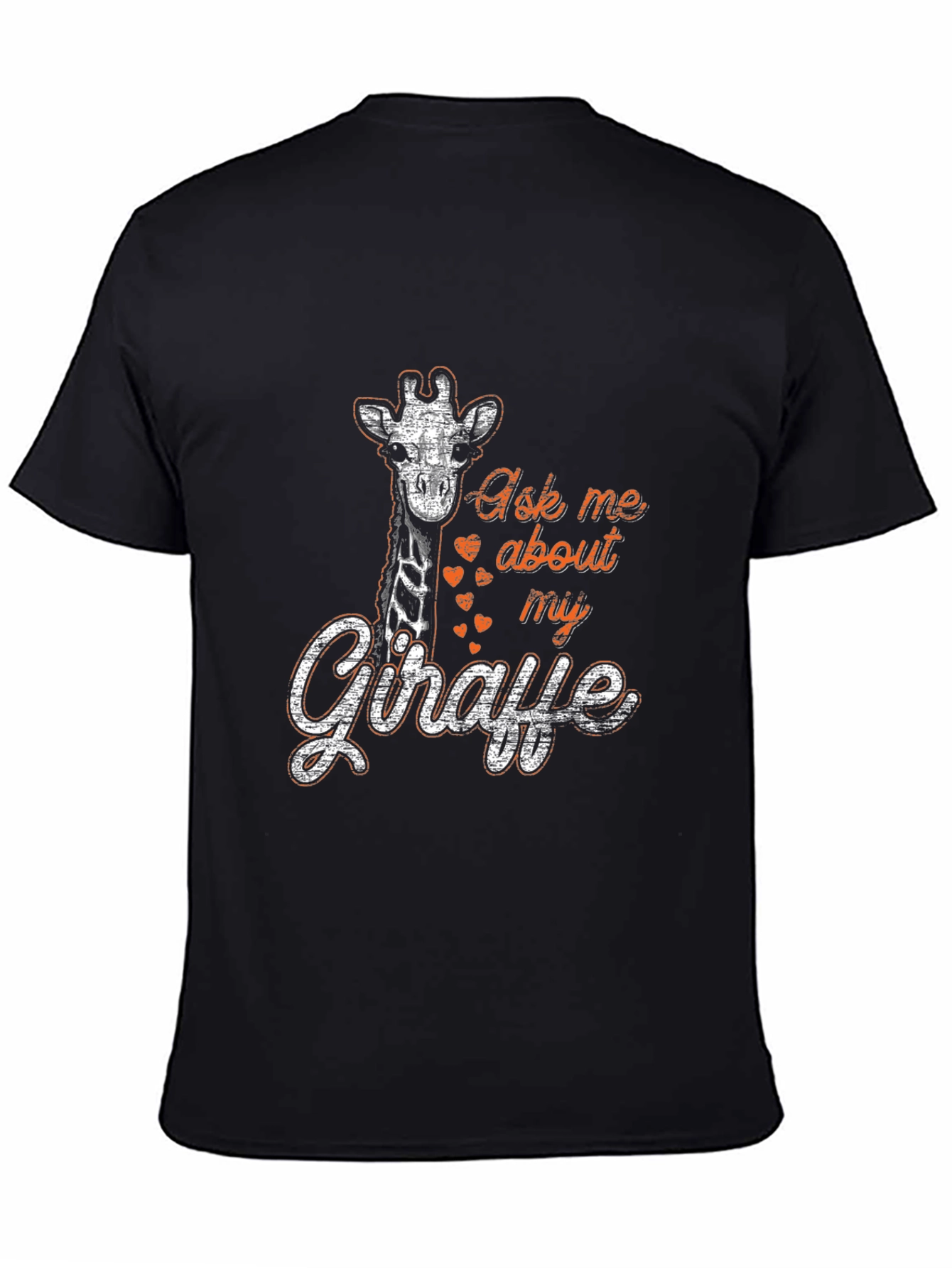 Ask Me About My Giraffe Graphic Tee - Black