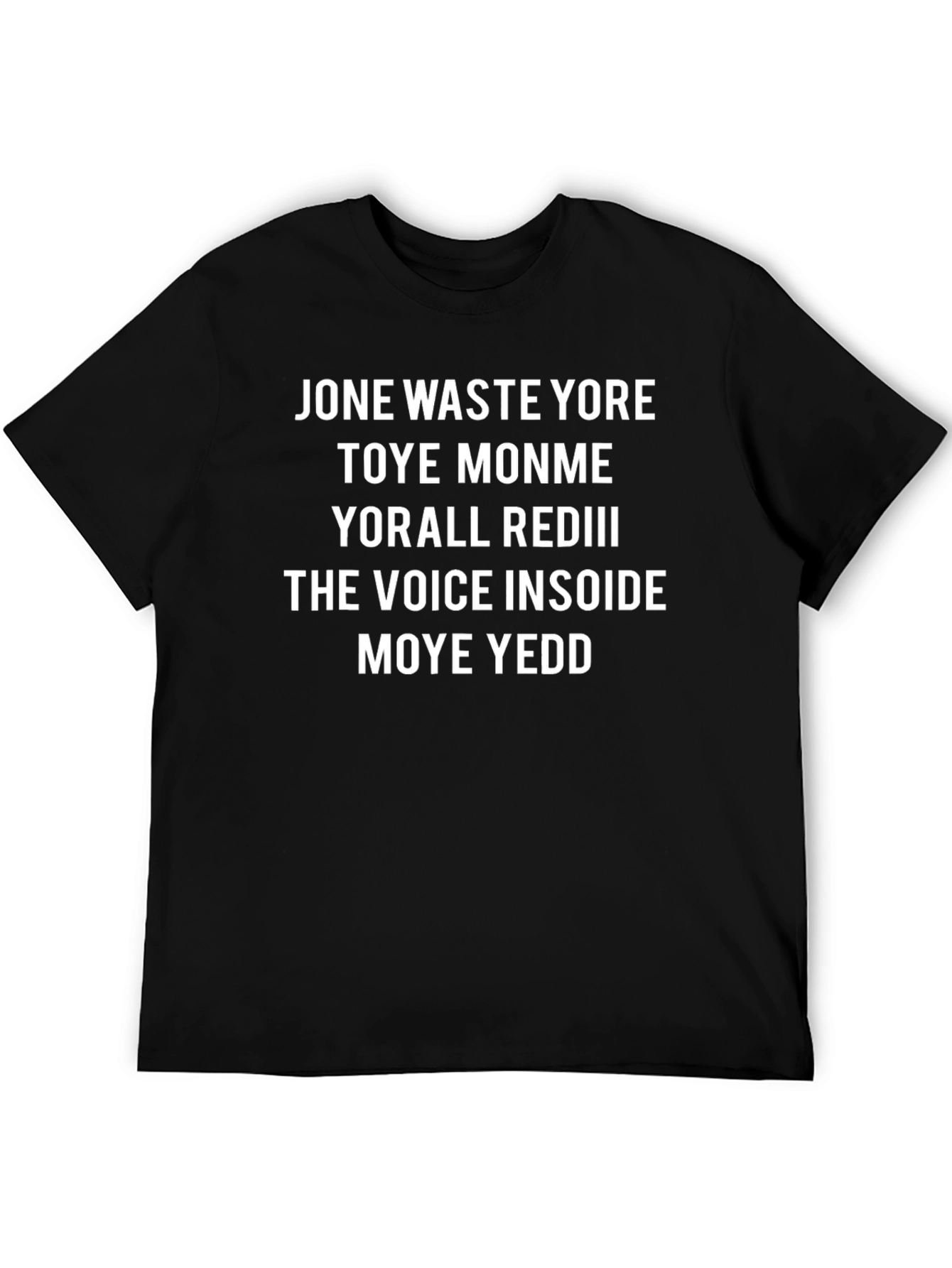 Jone Waste Yore Toye Mens Black Graphic Tee