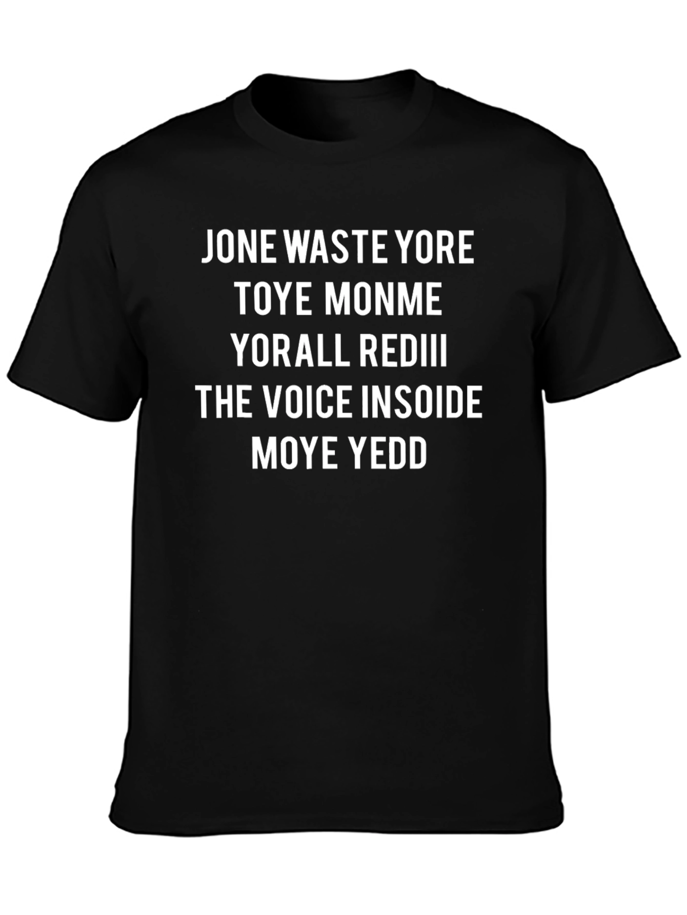 Jone Waste Yore Toye Mens Black Graphic Tee
