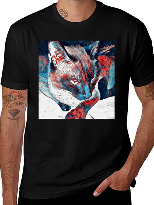 Cat Graphic T-Shirt - Cool Animal Tee