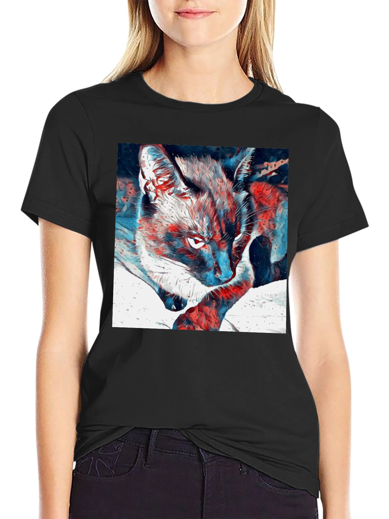 Cat Graphic T-Shirt - Cool Animal Tee