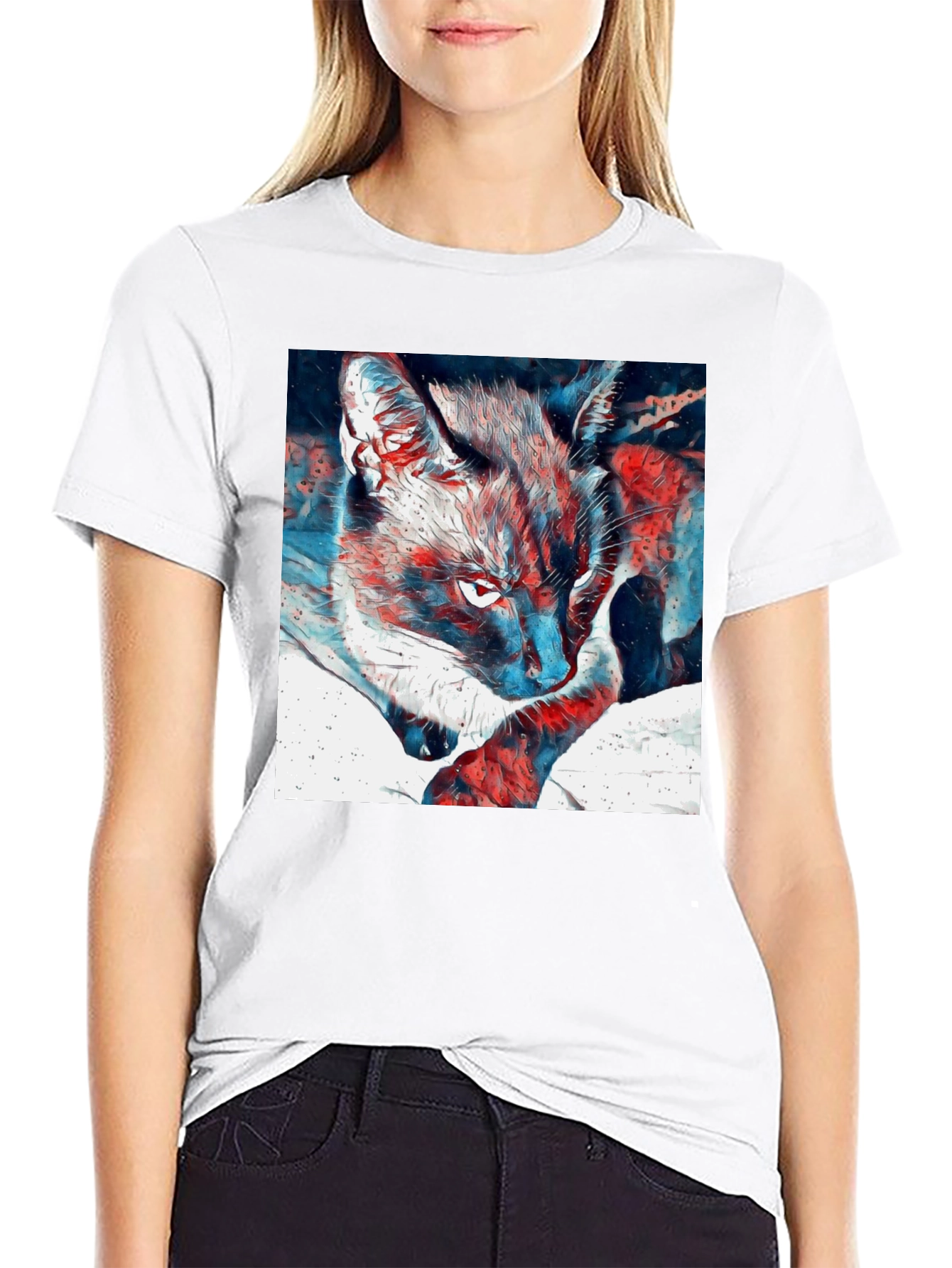 Cat Graphic T-Shirt - Cool Animal Tee