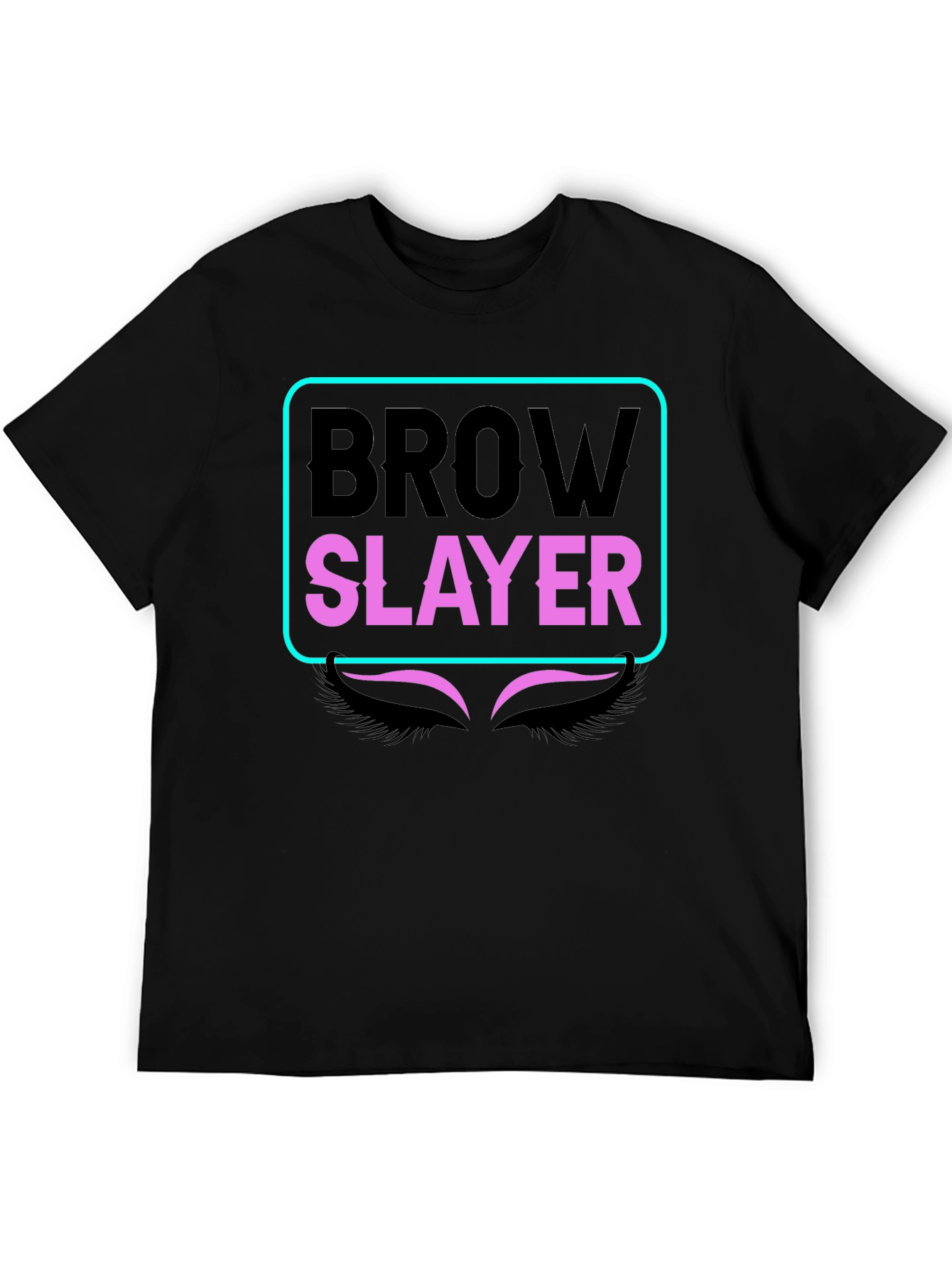 Brow Slayer Graphic Tee - Stylish Eyebrow Design