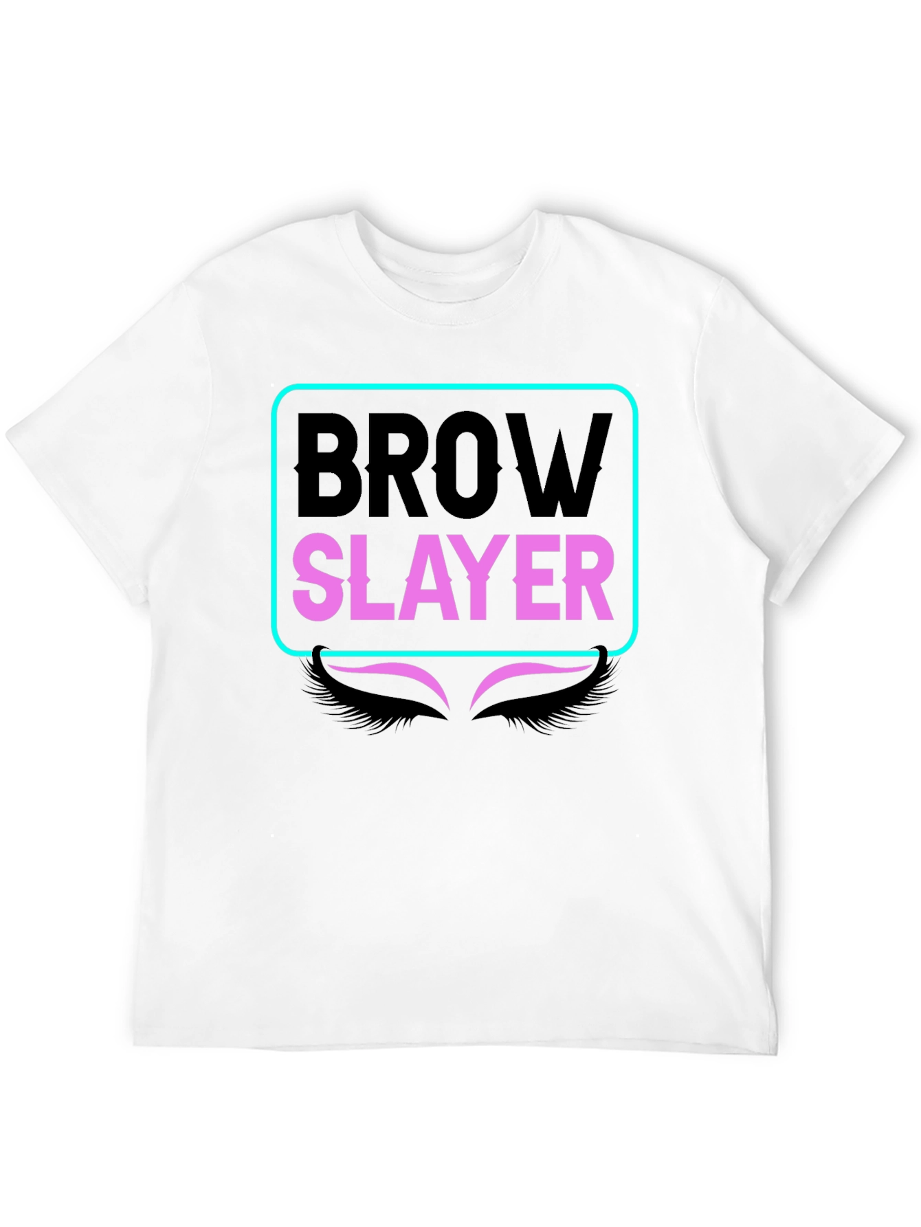 Brow Slayer Graphic Tee - Stylish Eyebrow Design