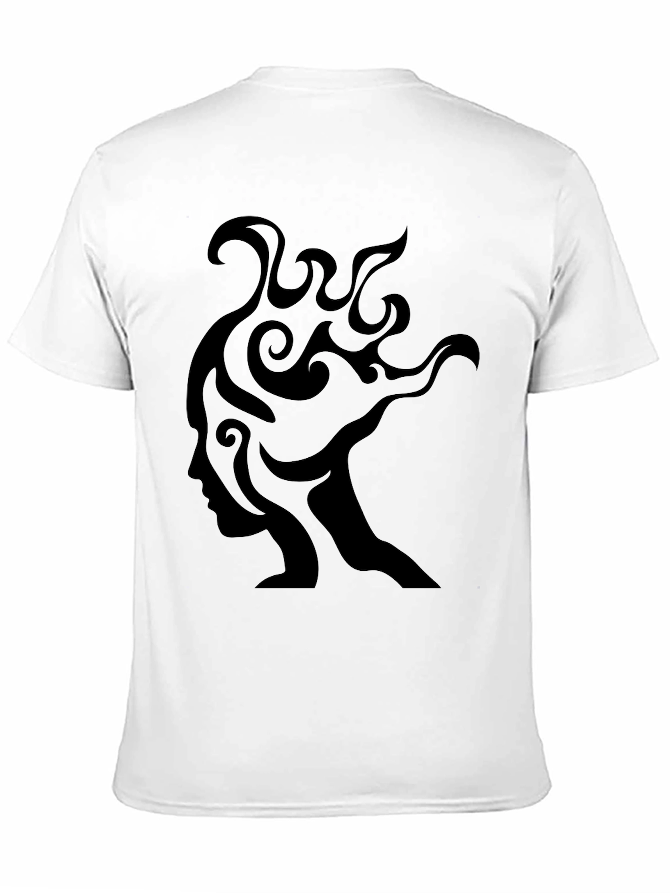 Abstract Face Graphic Tee - Black
