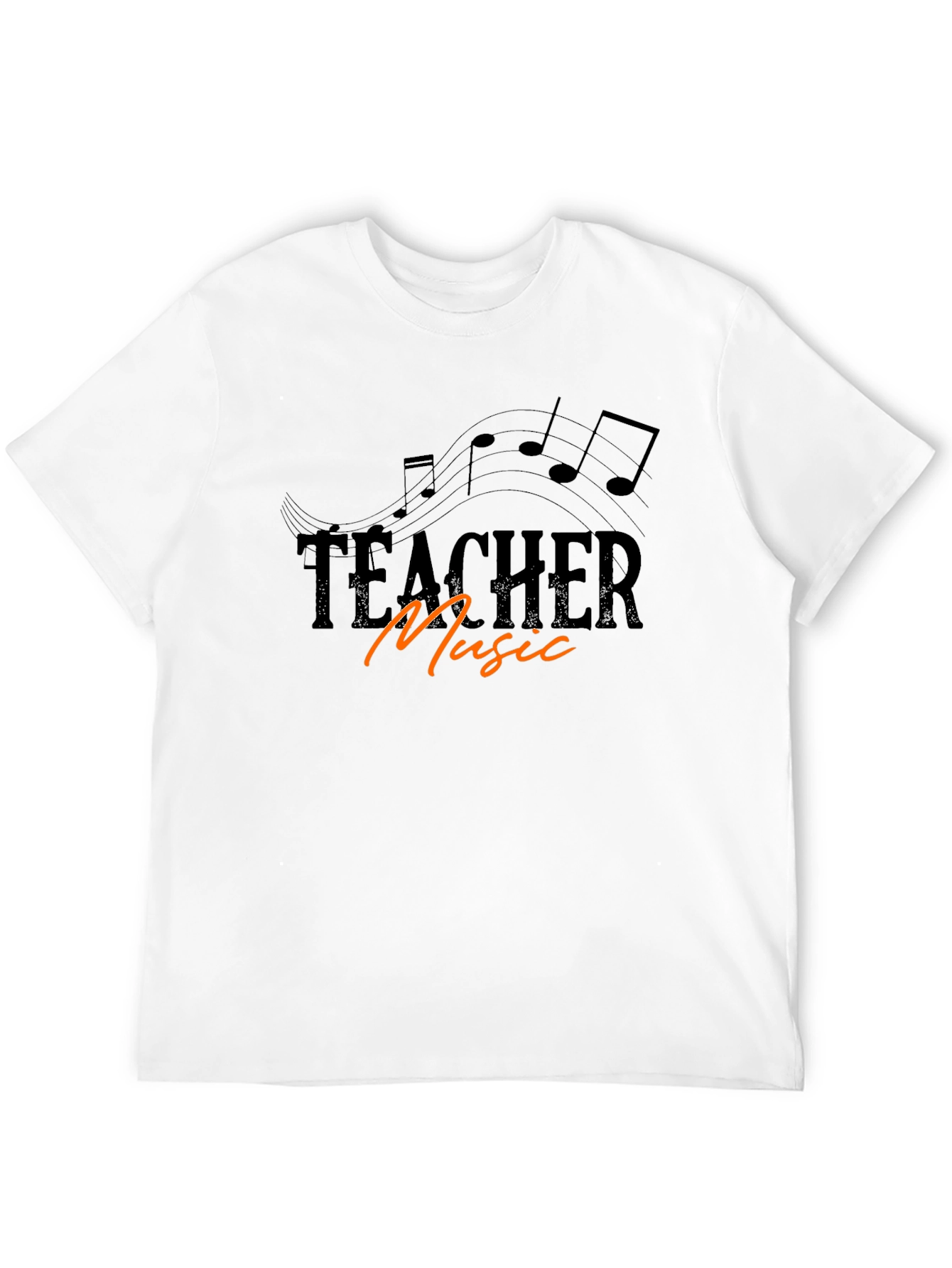 Teacher Music Graphic T-Shirt - Black