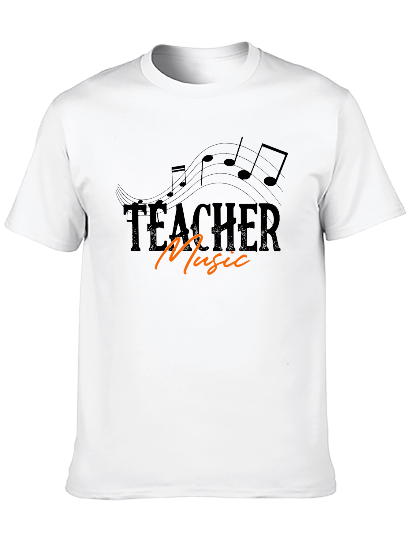 Teacher Music Graphic T-Shirt - Black
