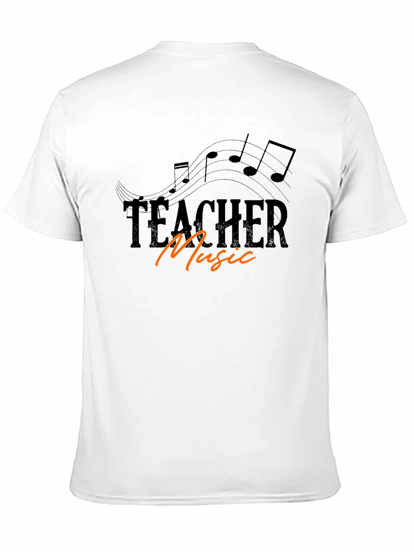 Teacher Music Graphic T-Shirt - Black