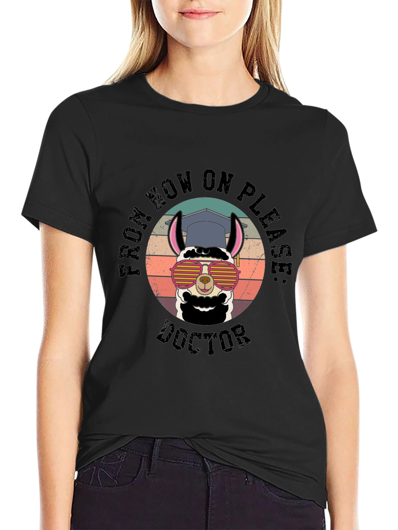 Doctor Llama Grad T-Shirt - Funny Graduation Gift