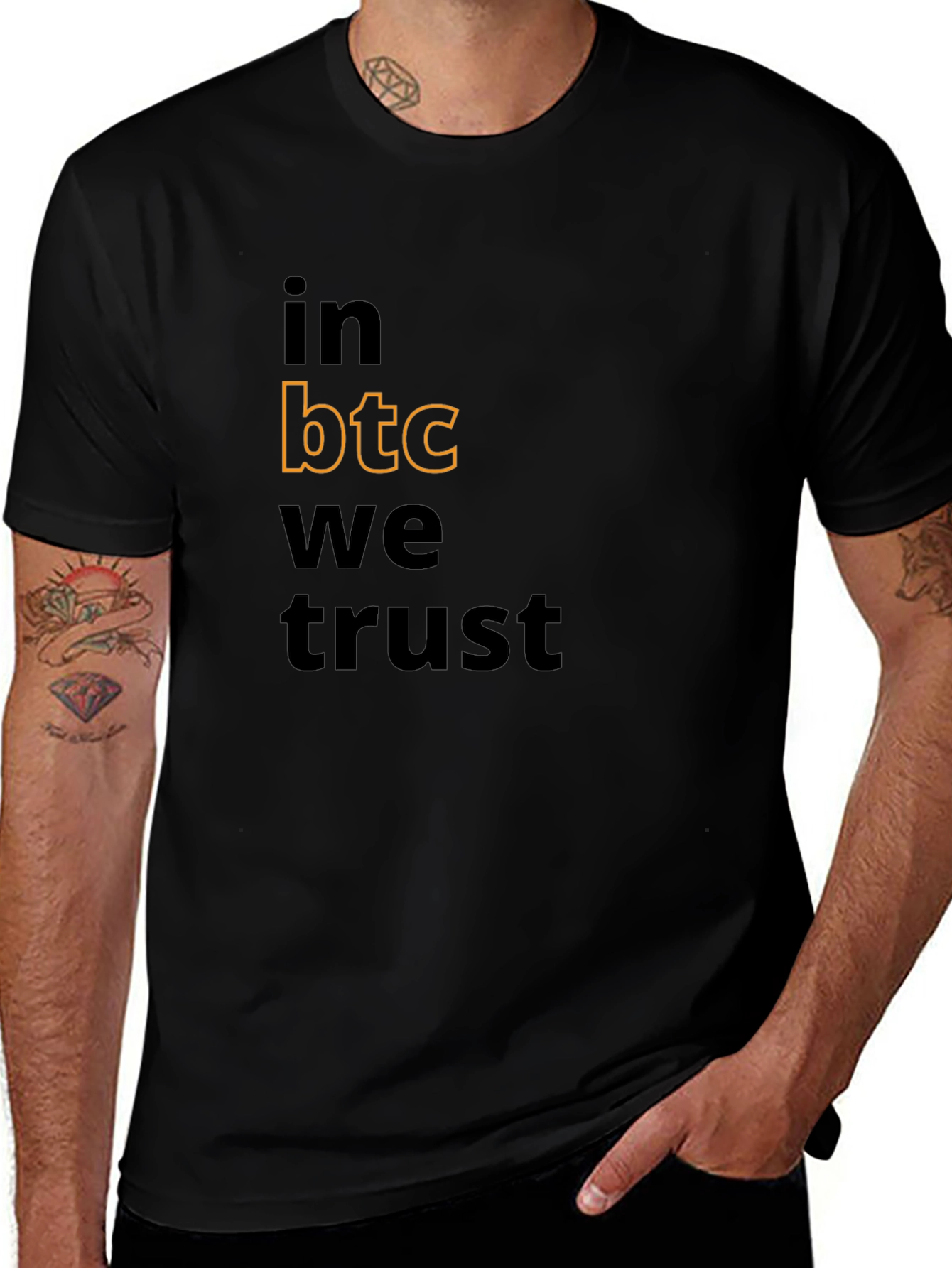 In BTC We Trust Black Graphic Tee