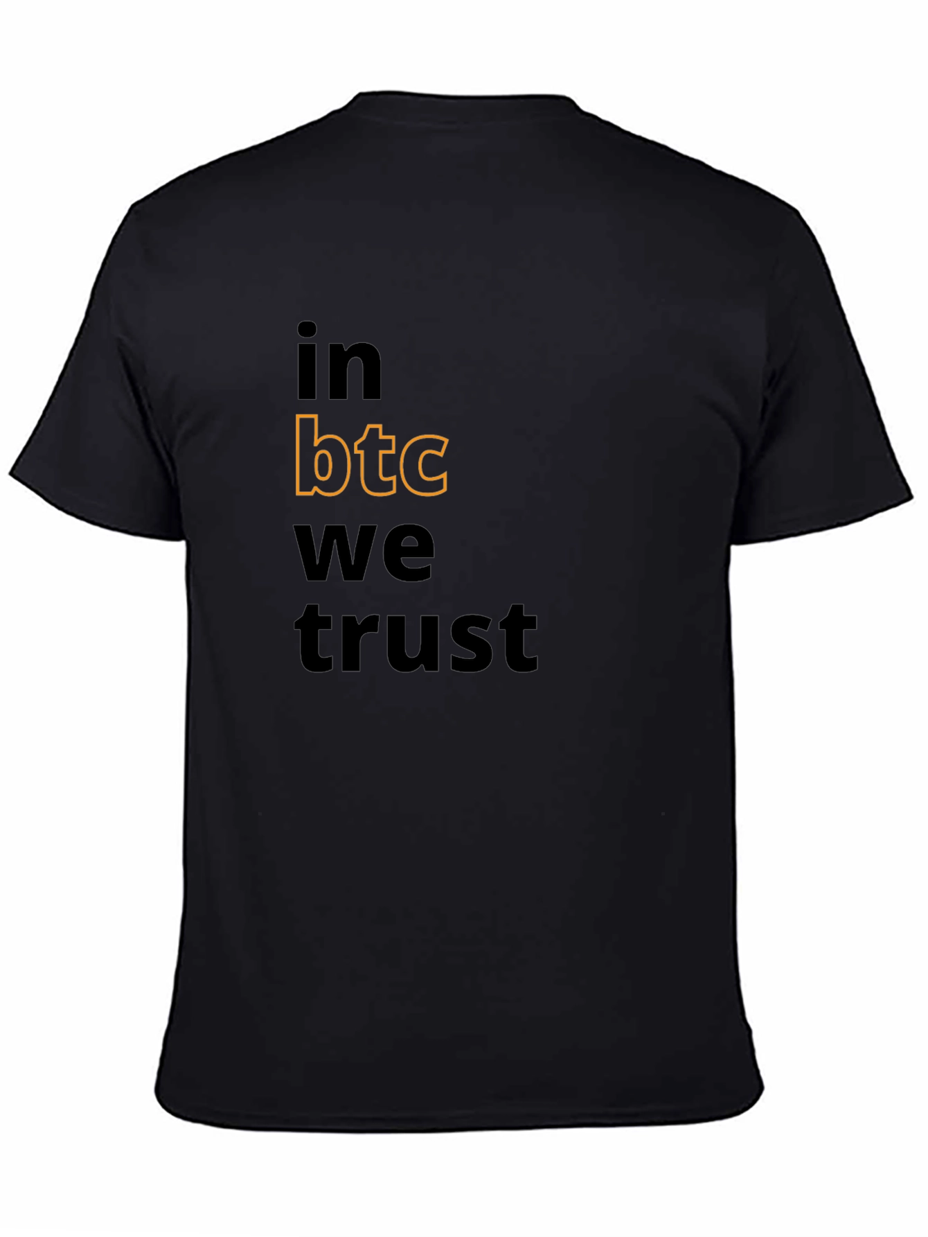 In BTC We Trust Black Graphic Tee