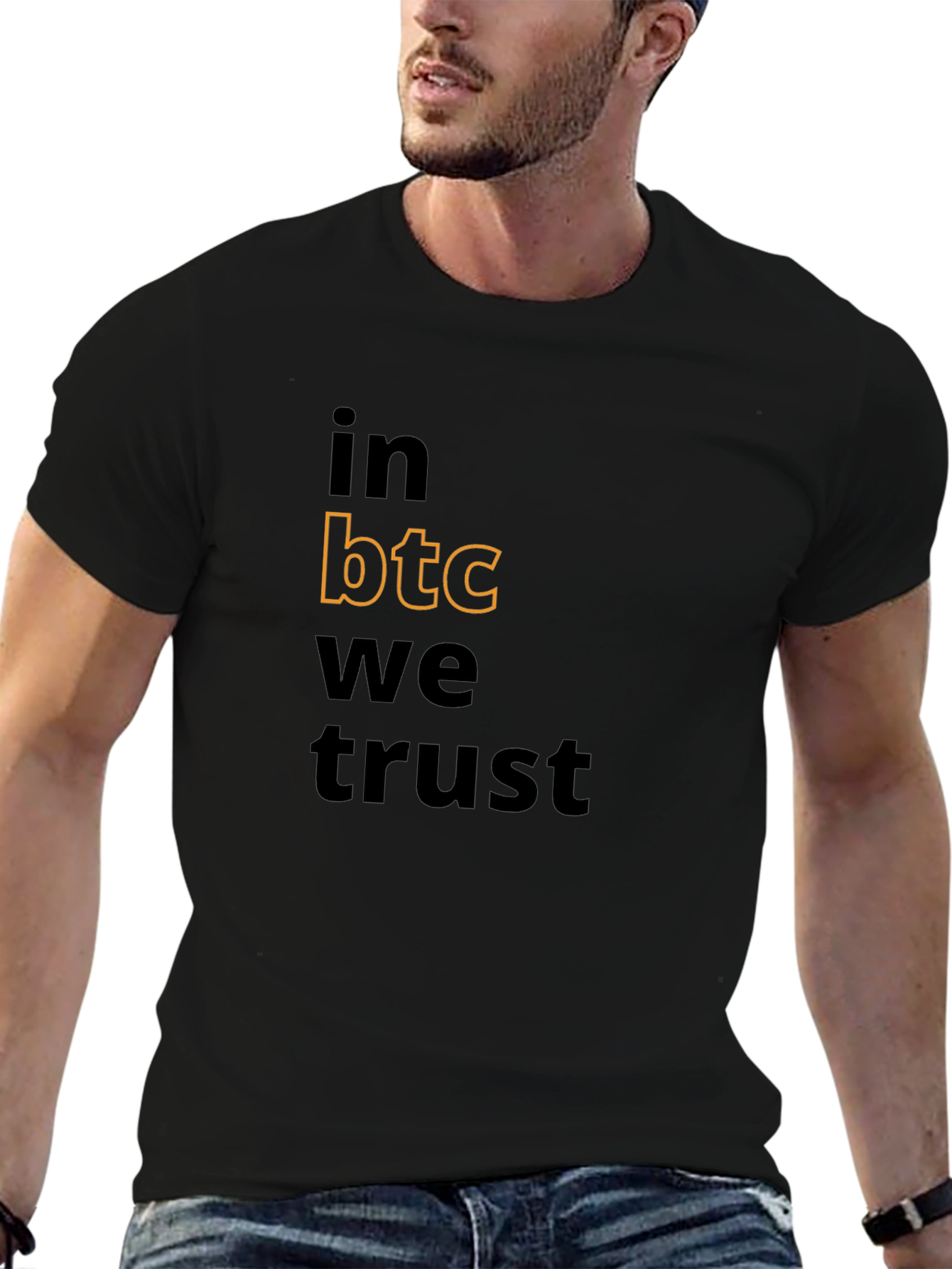 In BTC We Trust Black Graphic Tee