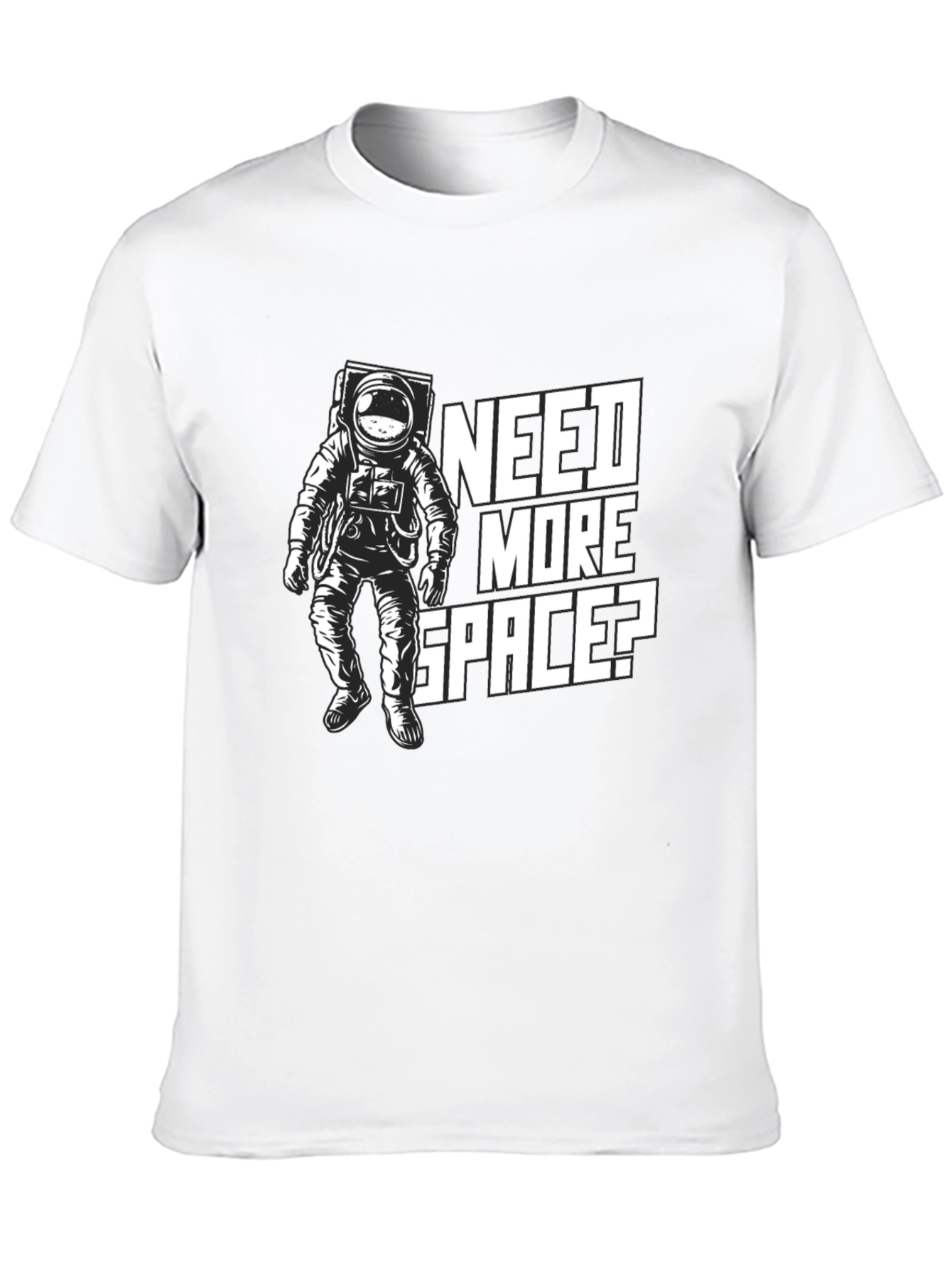 Need More Space? Black Graphic T-Shirt