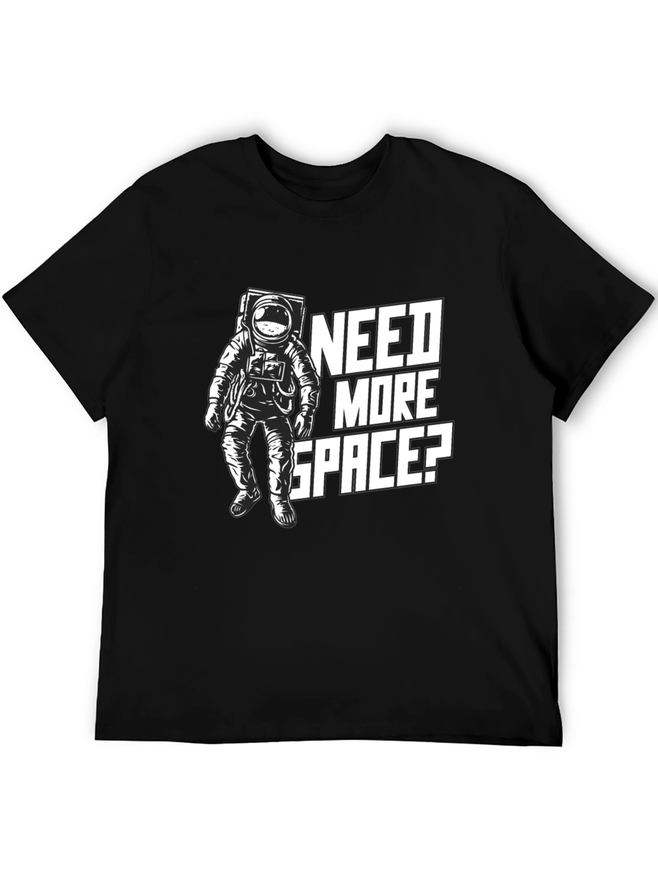 Need More Space? Black Graphic T-Shirt
