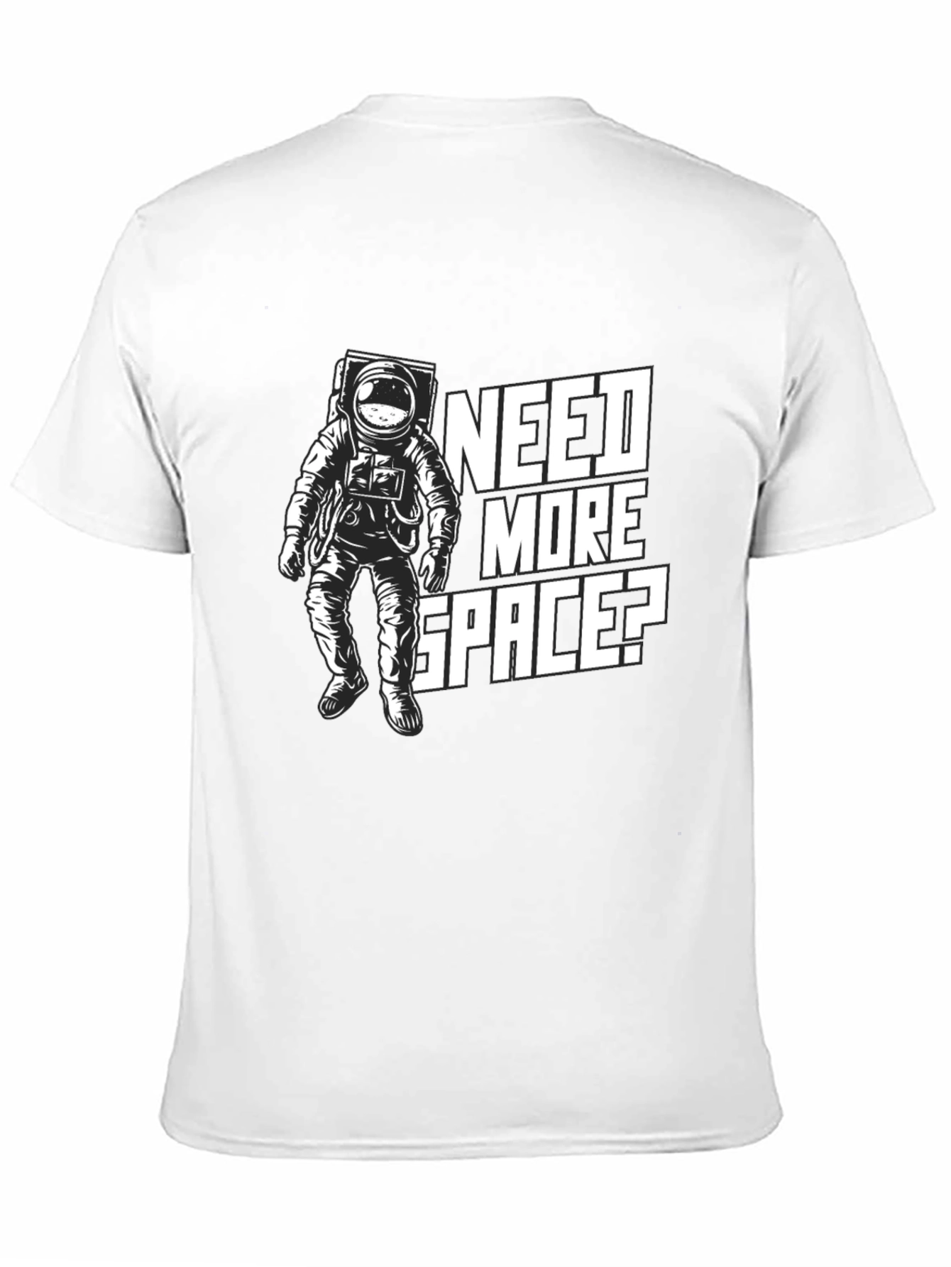 Need More Space? Black Graphic T-Shirt