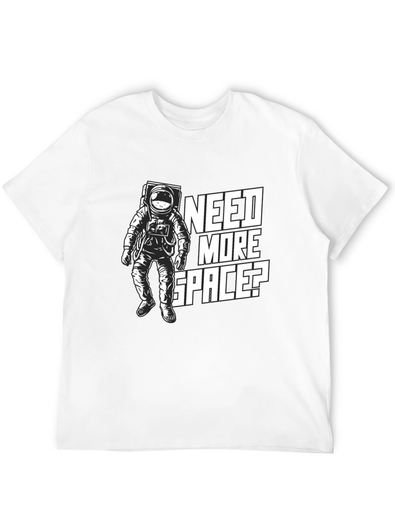 Need More Space? Black Graphic T-Shirt