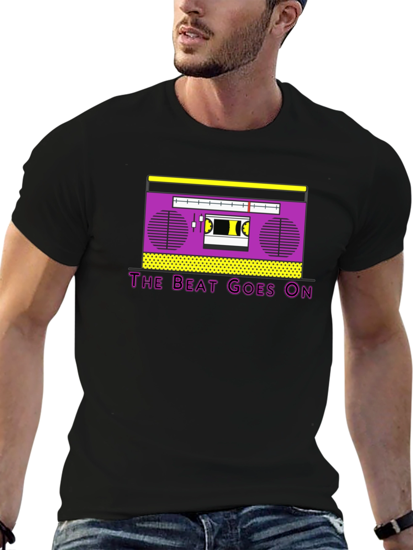 Retro Boombox T-Shirt - The Beat Goes On