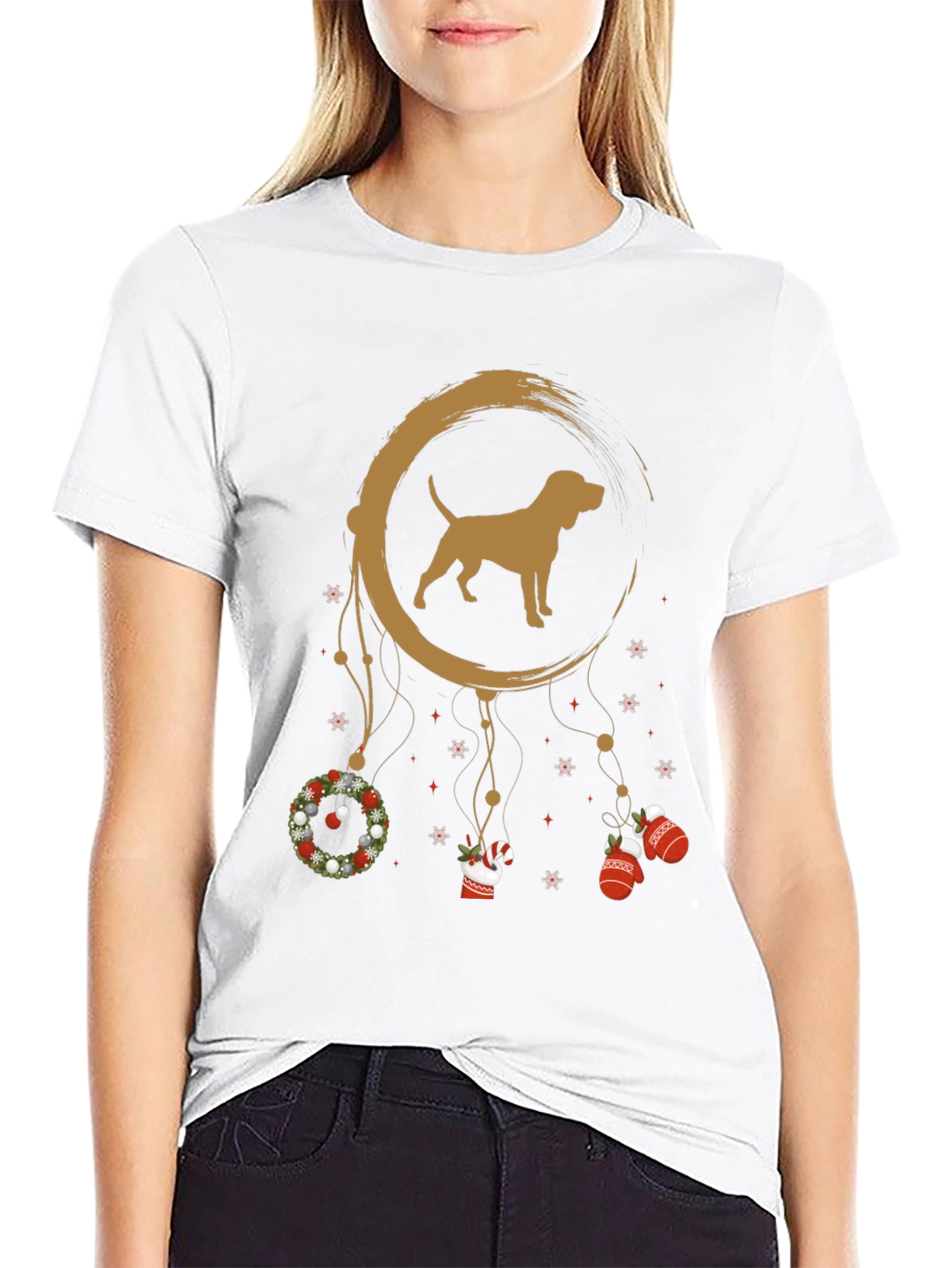 Dog Dreamcatcher Christmas T-Shirt – Festive Dog Lover Tee