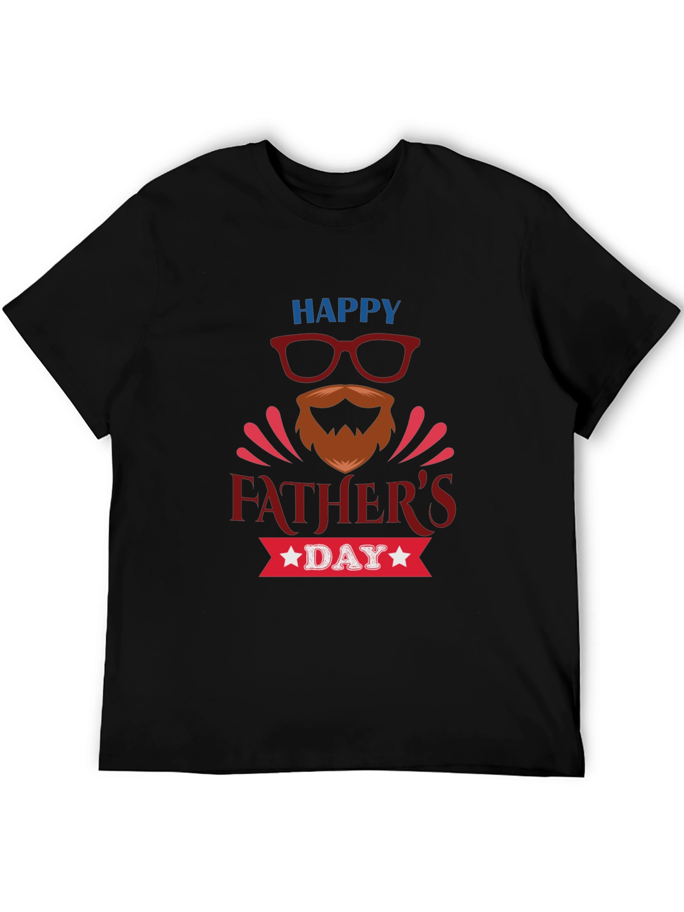 Happy Fathers Day T-Shirt - Black Tee