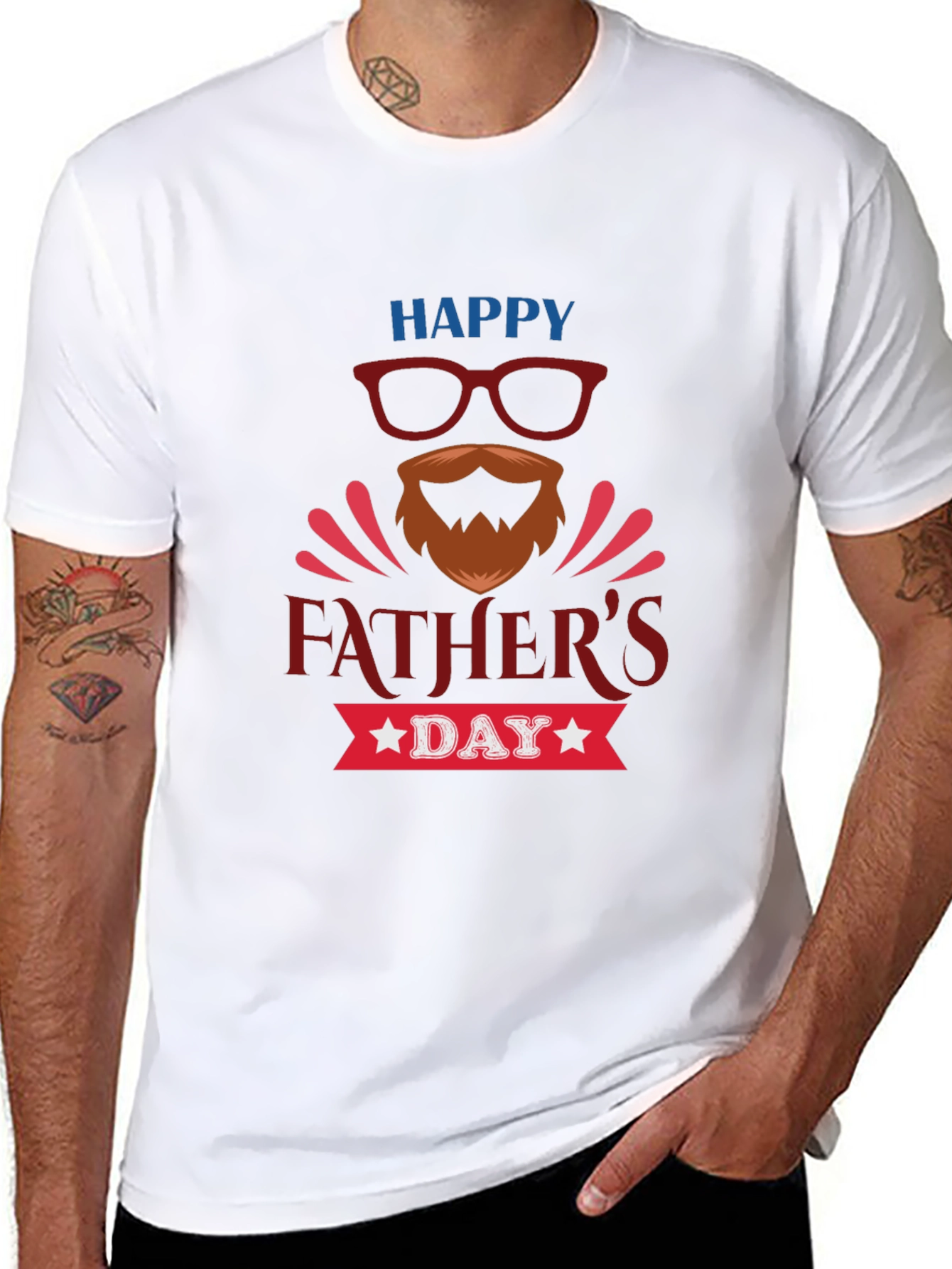 Happy Fathers Day T-Shirt - Black Tee