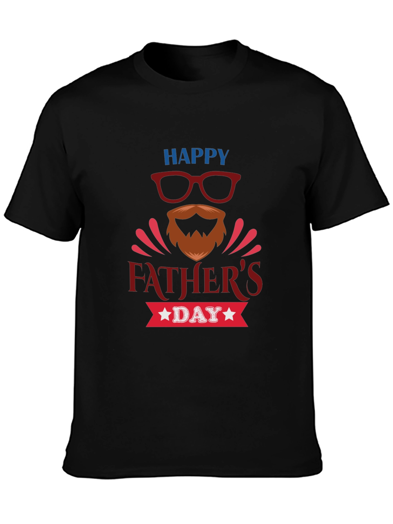 Happy Fathers Day T-Shirt - Black Tee
