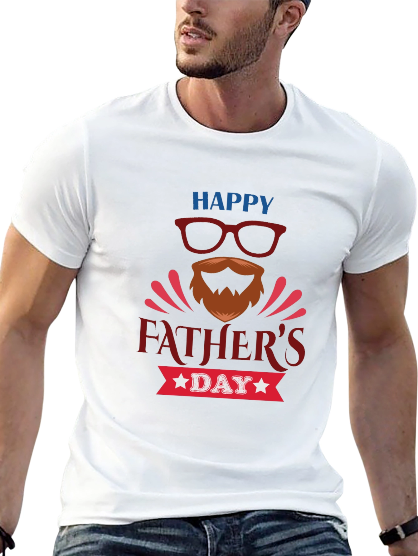Happy Fathers Day T-Shirt - Black Tee
