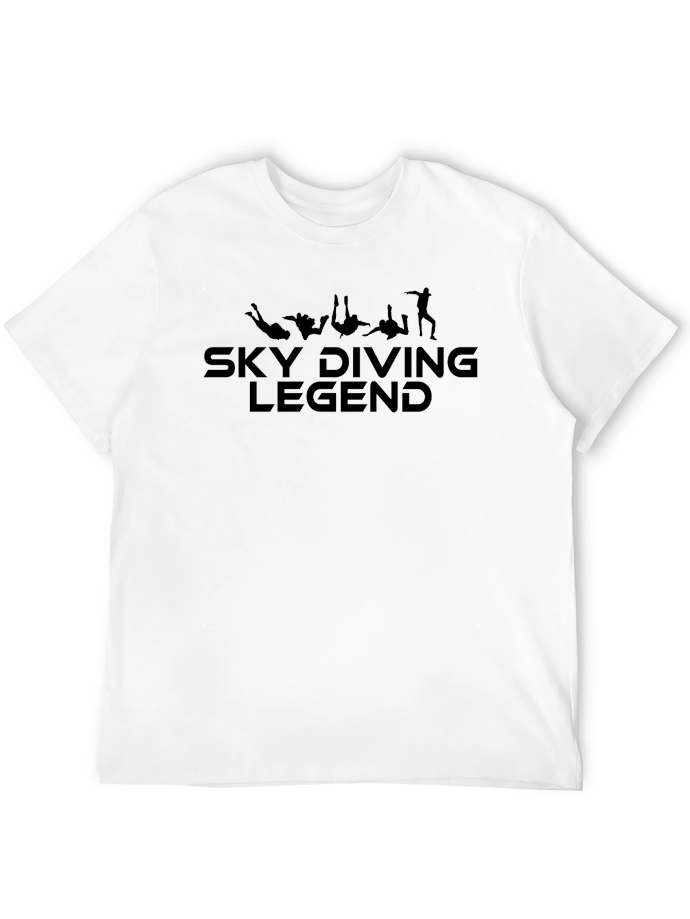 Skydiving Legend Black Graphic T-Shirt