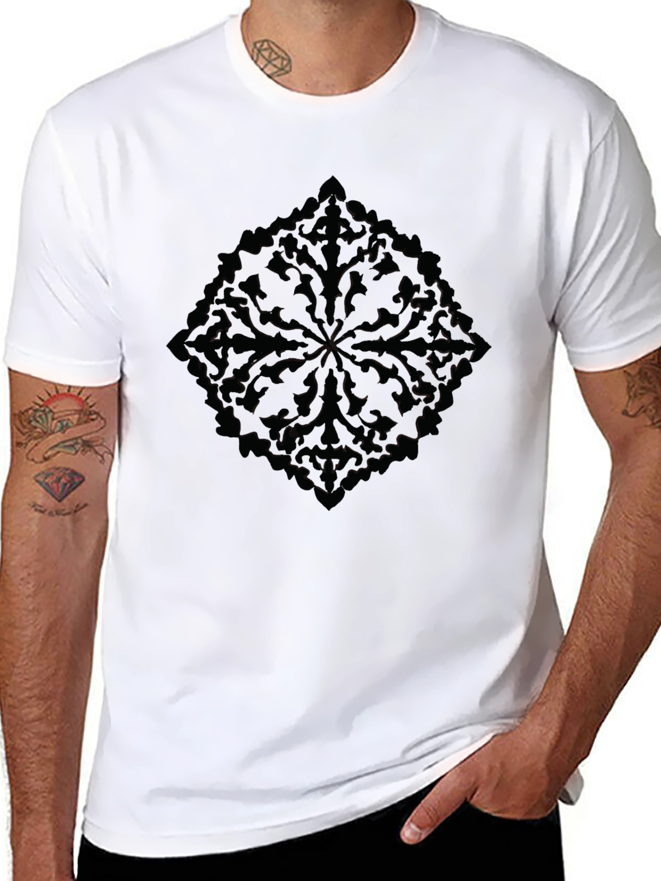 Stylish Black Graphic Tee for Men