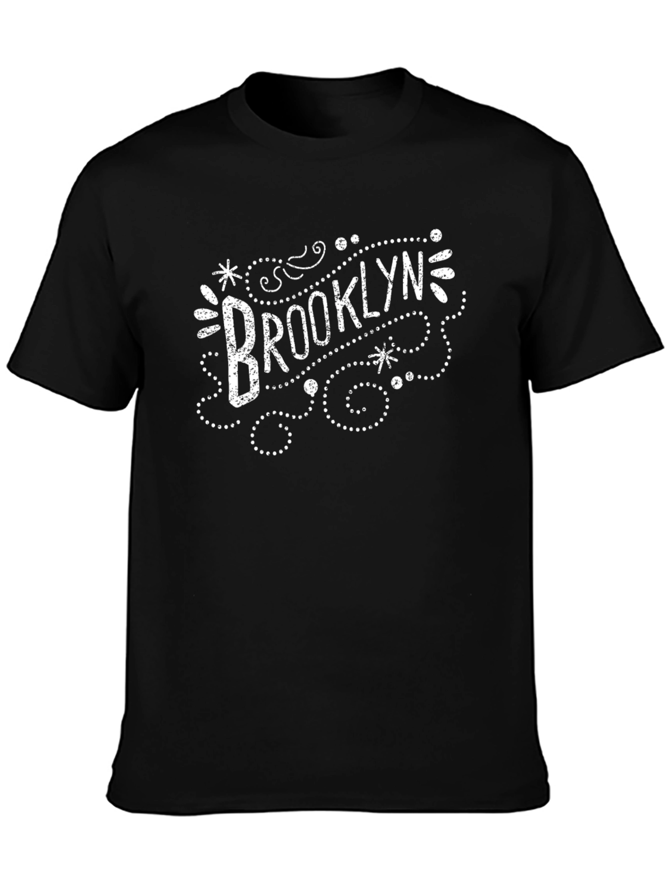 Brooklyn Graphic T-Shirt - Mens Black Crew Neck Tee