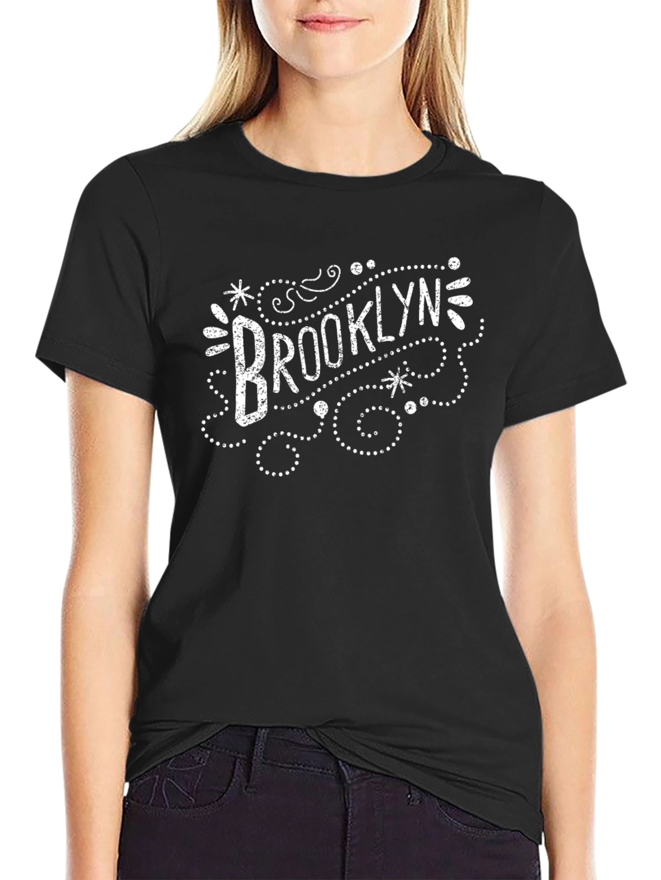 Brooklyn Graphic T-Shirt - Mens Black Crew Neck Tee