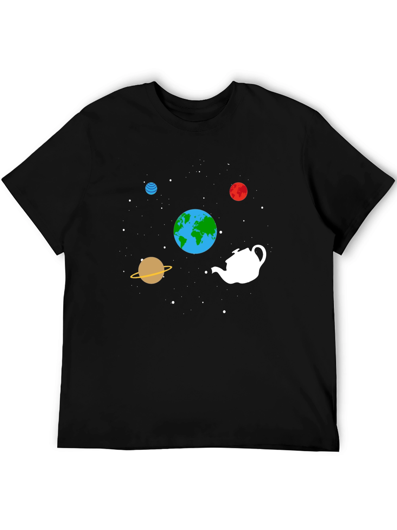 Cosmic Teapot Graphic Tee - Black