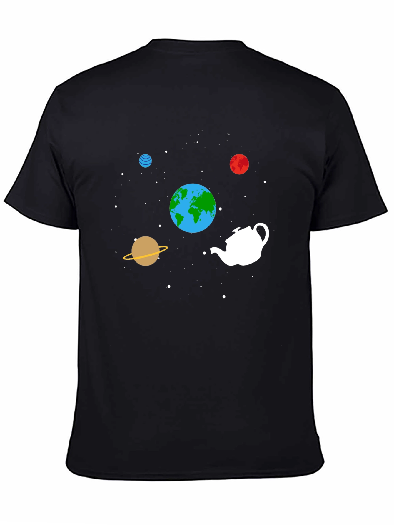 Cosmic Teapot Graphic Tee - Black